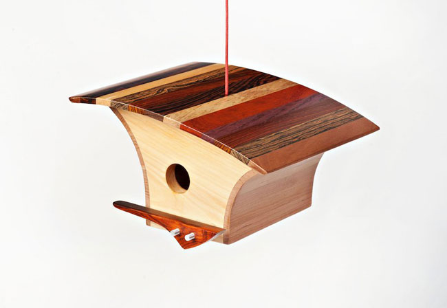 Midcentury-style birdhouses by KoolBird