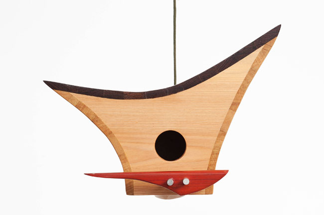 Midcentury-style birdhouses by KoolBird