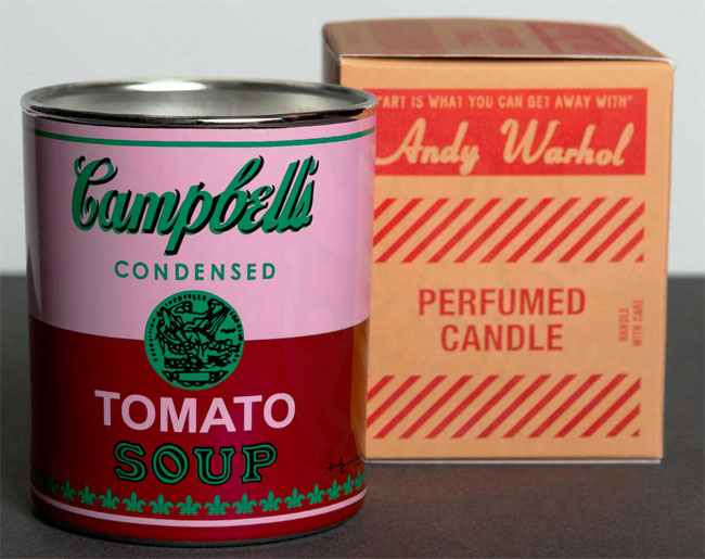 Andy Warhol Campbell’s Soup Can scented candles
