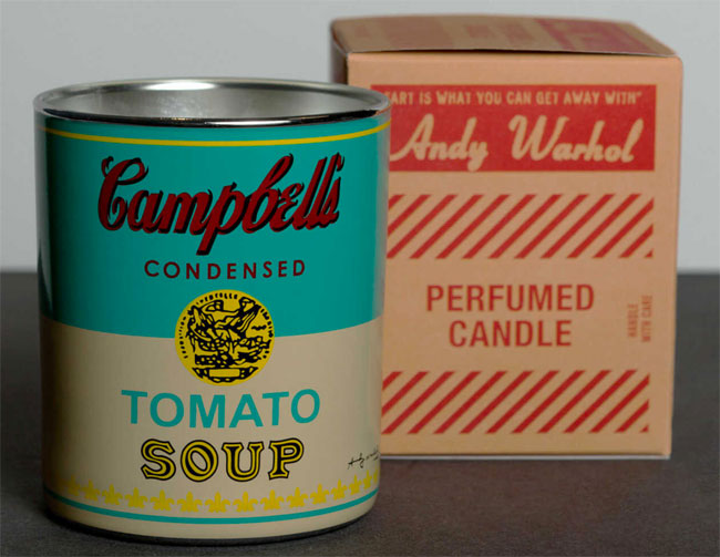 Andy Warhol Campbell’s Soup Can scented candles