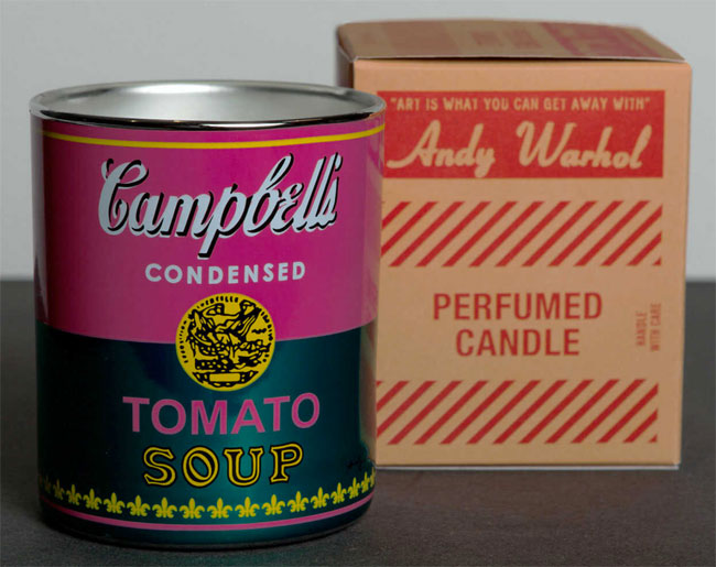 Andy Warhol Campbell’s Soup Can scented candles