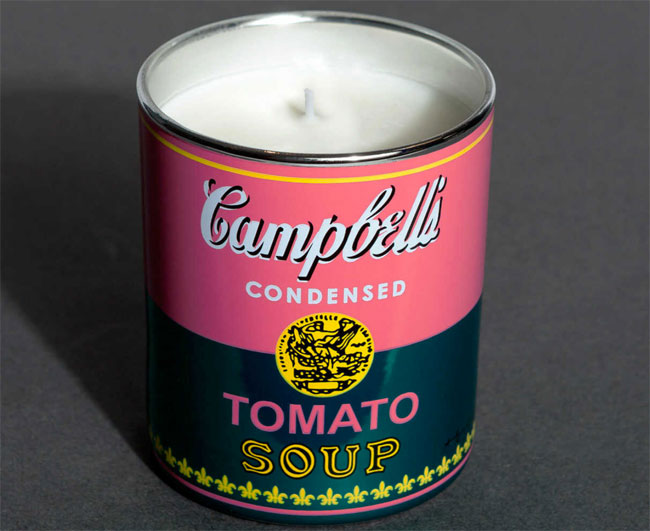 Andy Warhol Campbell’s Soup Can scented candles