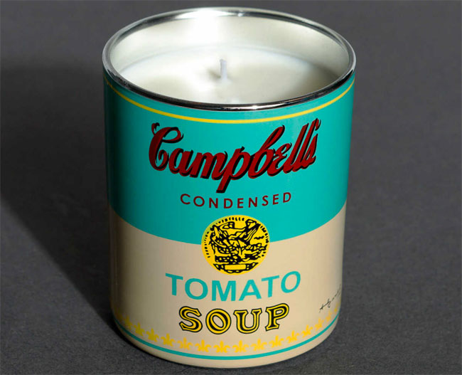 Andy Warhol Campbell’s Soup Can scented candles