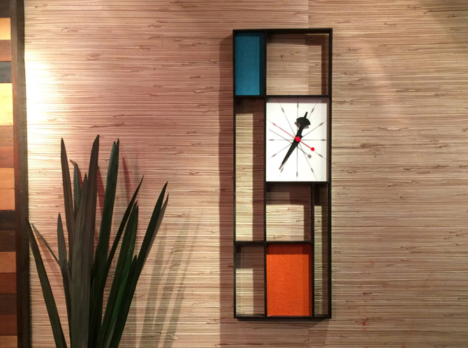 Midcentury and Mondrian-inspired clocks by Jetset Retro