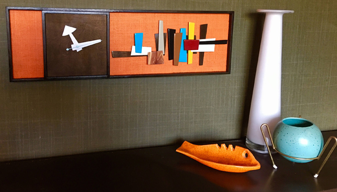 Midcentury and Mondrian-inspired clocks by Jetset Retro