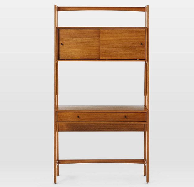 Retro office: Mid-century wall desk from West Elm