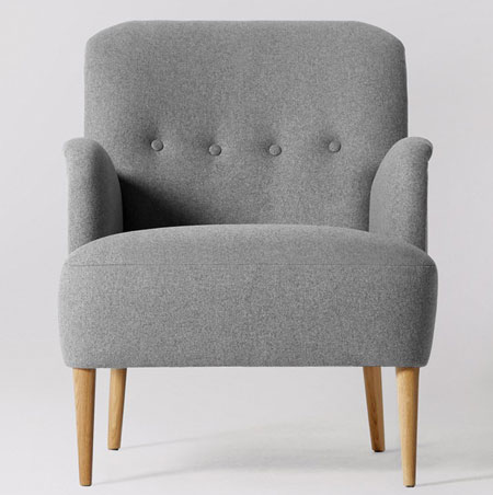 Midcentury-style London armchair range by Swoon Editions