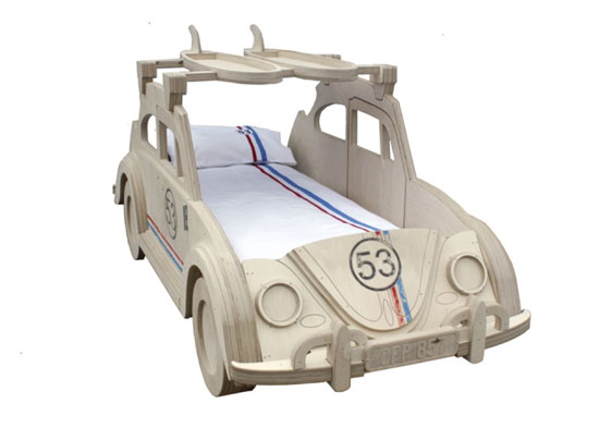 Herbie-inspired VW Beetle bed at Cuckooland