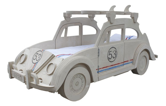 Herbie-inspired VW Beetle bed at Cuckooland