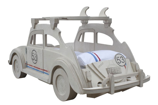 Herbie-inspired VW Beetle bed at Cuckooland
