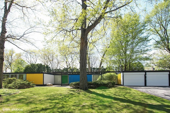 1950s midcentury modern property in Michigan City, Indiana, USA