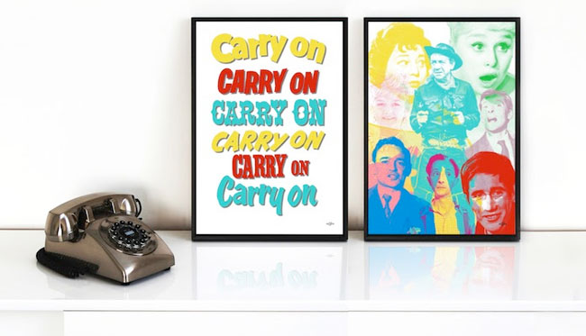 The officially licensed Carry On artwork collection by Art & Hue