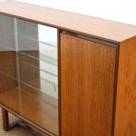 Vintage teak and glass display cabinet