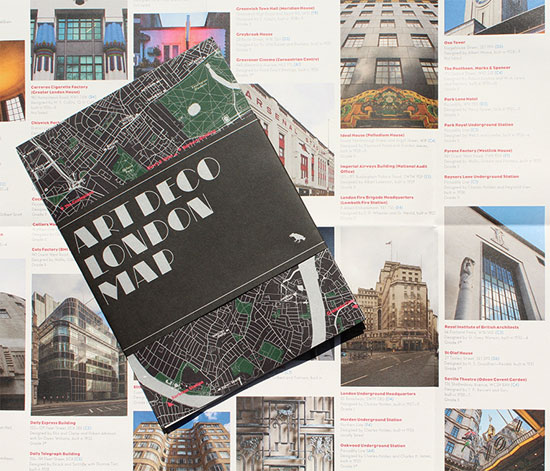 Architecture spotting: Art Deco London Map by Blue Crow Media