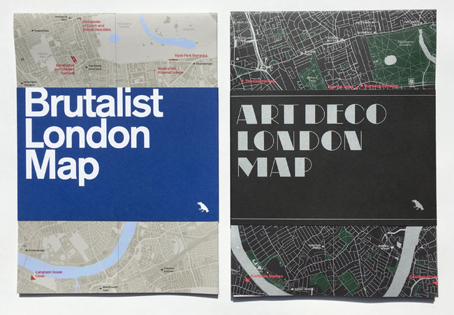 Architecture spotting: Art Deco London Map by Blue Crow Media