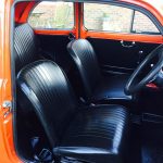 Fully restored 1972 Fiat 500 in coral red