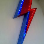 David Bowie-inspired Lightning Bolt LED light by Blackstar Displays