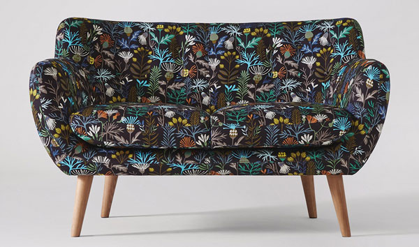 Mimi midcentury-style sofa by Swoon Editions gets a limited edition Brie Harrison makeover