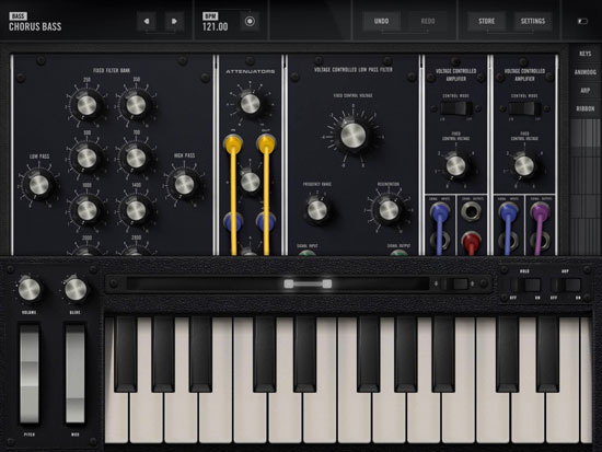 1970s Moog Model 15 Synthesiser recreated as an iOS app