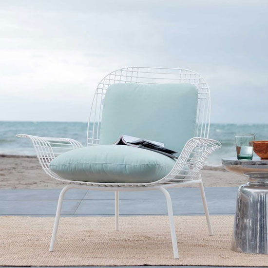 Midcentury-style Palm outdoor lounge chair at West Elm