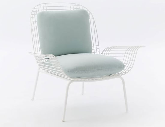 Midcentury-style Palm outdoor lounge chair at West Elm