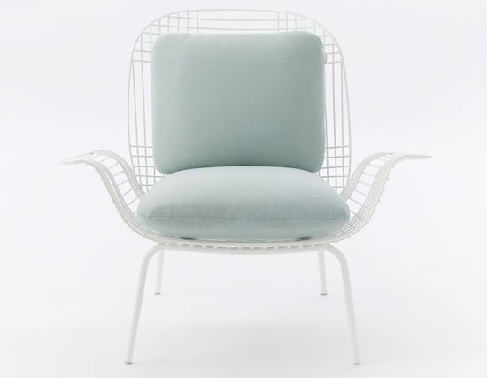 Midcentury-style Palm outdoor lounge chair at West Elm