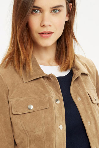 Vintage-style suede jacket at Oasis