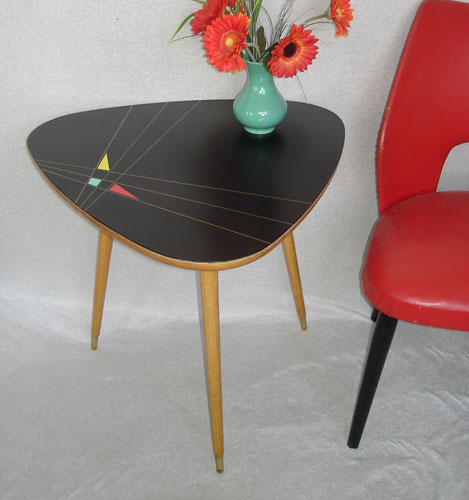1950s midcentury style patterned tables