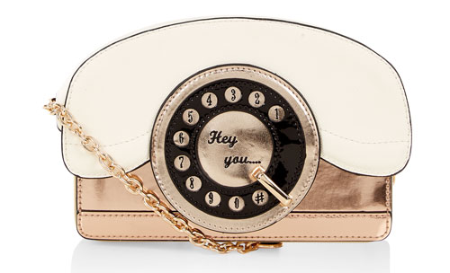 Retro Ring Ring Telephone bag at Accessorize