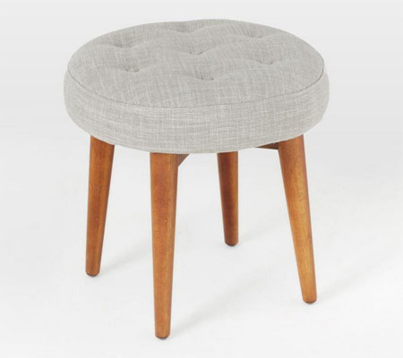 Mid-Century Upholstered Stool at West Elm