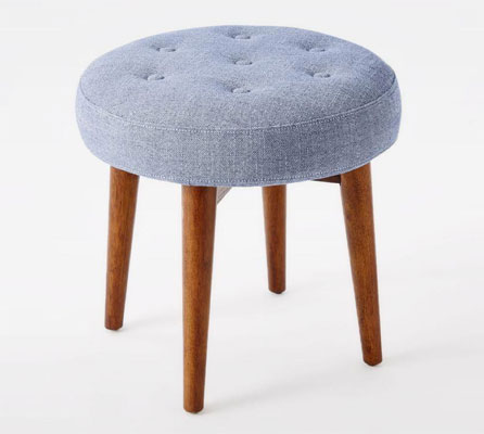 Mid-Century Upholstered Stool at West Elm
