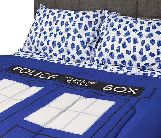 Doctor Who TARDIS bedding at ThinkGeek