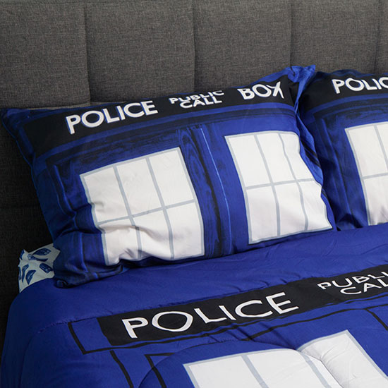 Doctor Who TARDIS bedding at ThinkGeek
