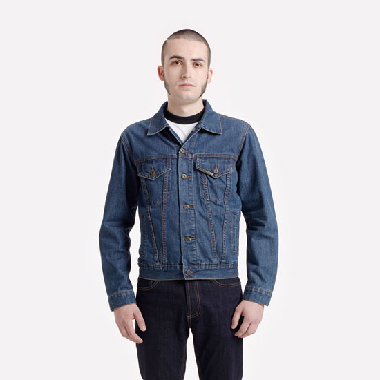 Brutus Gold vintage-style denim trucker jacket