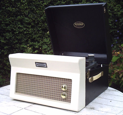 Restored 1960s Dansette Major Deluxe 21 record player in black