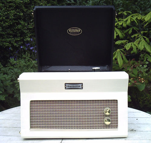 Restored 1960s Dansette Major Deluxe 21 record player in black