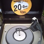 Restored 1960s Dansette Major Deluxe 21 record player in black