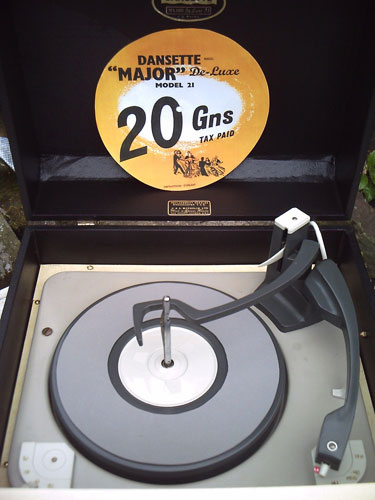 Restored 1960s Dansette Major Deluxe 21 record player in black