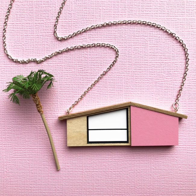 Midcentury Modern necklaces and brooches by Tiny Scenic