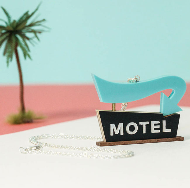 Midcentury Modern necklaces and brooches by Tiny Scenic