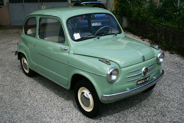 Restored 1958 Fiat 600 II Series car