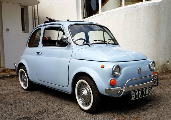 Restored 1970 right-hand drive Fiat 500