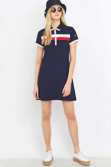 Experiment schandaal Condenseren Urban Outfitters x Fila Serena 1980s-style polo dress - Retro to Go