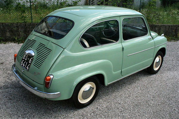 Restored 1958 Fiat 600 II Series car