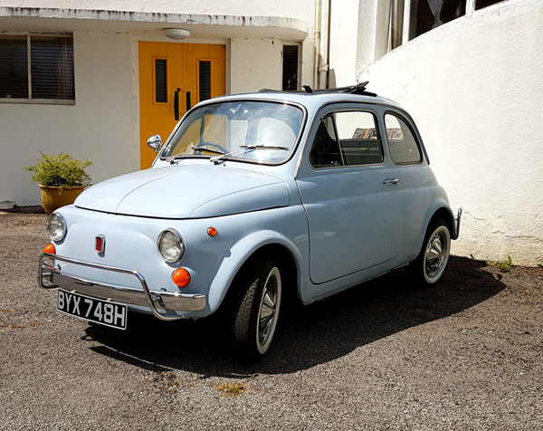 Restored 1970 right-hand drive Fiat 500