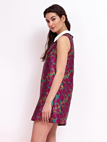 1960s-style Flowerchild Jacquard Dress at Sister Jane