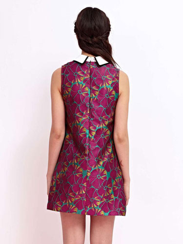 1960s-style Flowerchild Jacquard Dress at Sister Jane