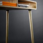 Midcentury-style oak desk by Habitables