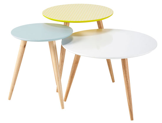 Fjord midcentury-style coffee table set at Maisons Du Monde
