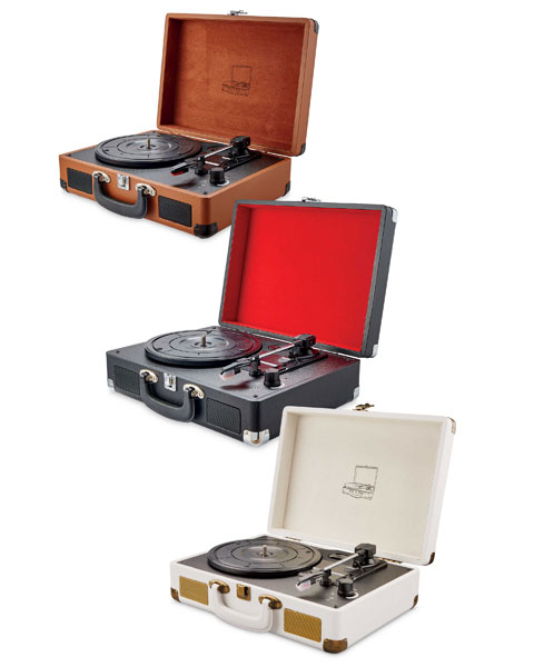 Aldi offers vintage-style suitcase record players for under £30